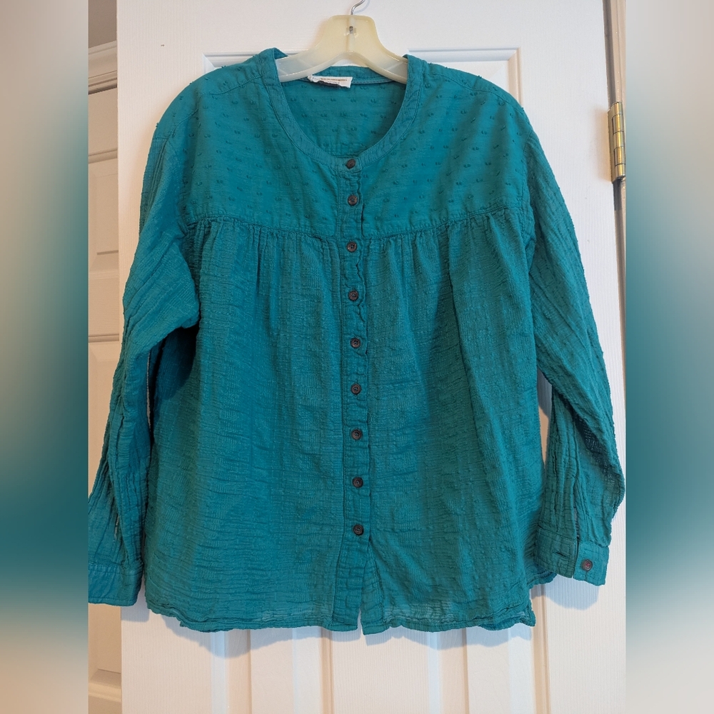Anthropologie Real Buttoned Blouse